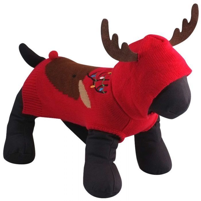 Dog-Sweater- Hoodie-Rudy-Reindeer