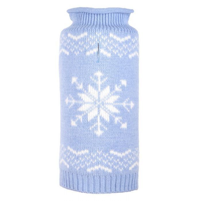 Dog Sweater-Snowflake_Icy_Blue