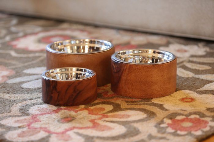 Acacia wood bowls for dogs