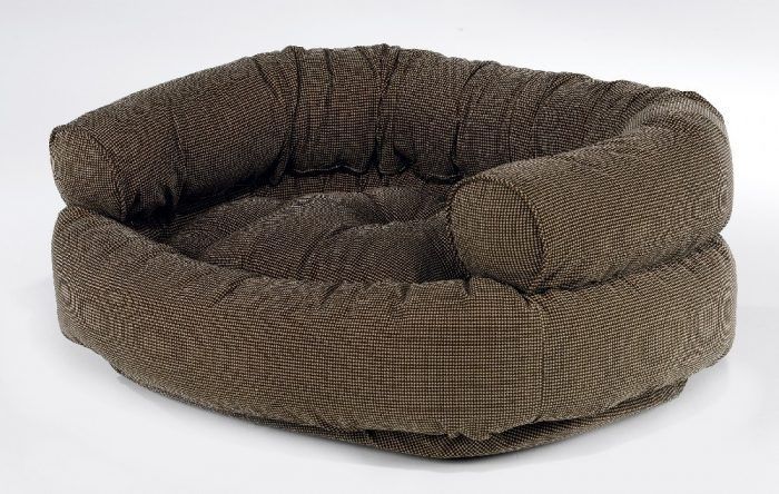 Double Donut Dog Bed - houndstooth