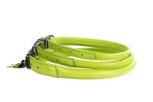 rolled-leather-dog-collar-lime