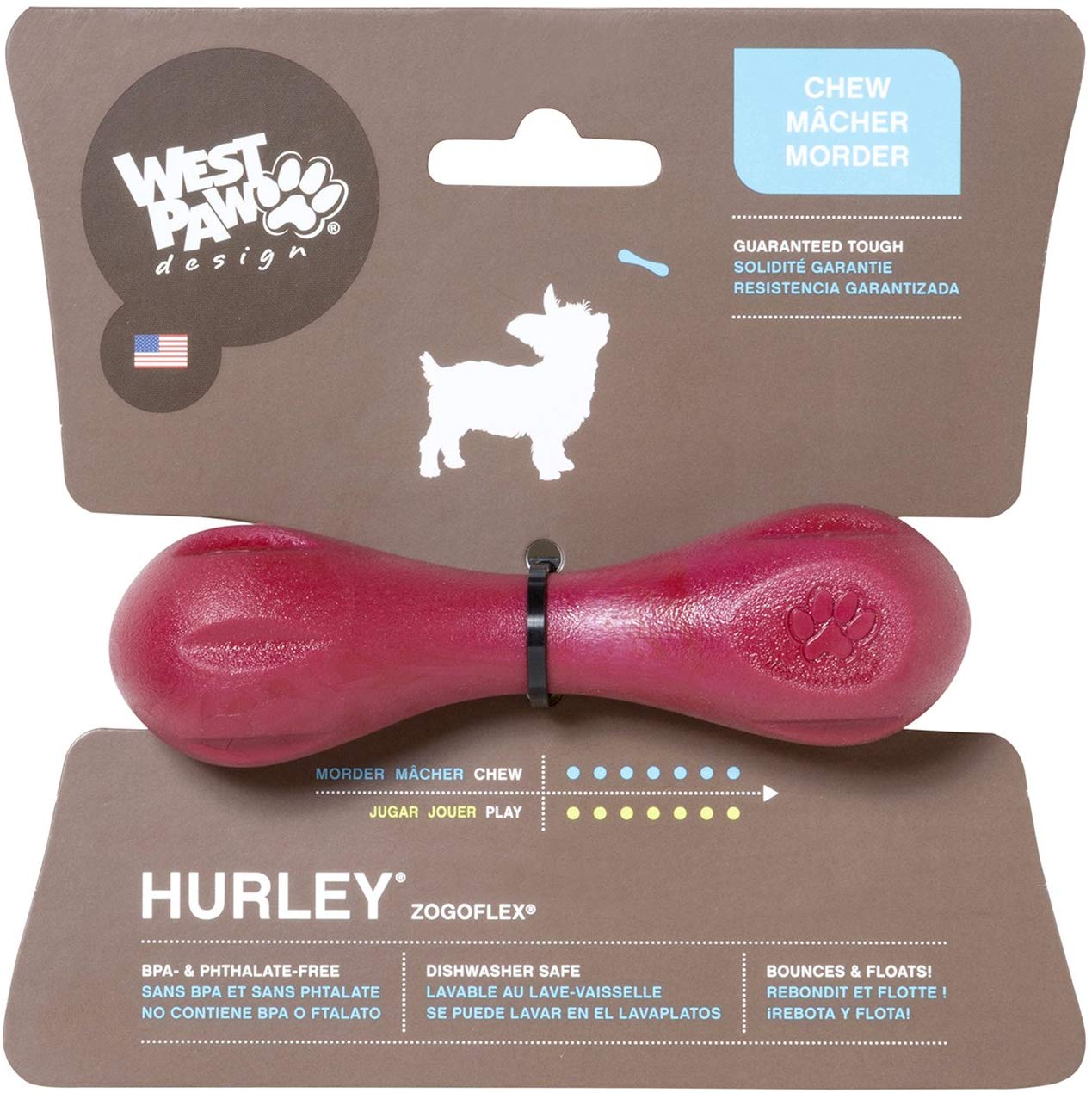 West Paw Design Zogoflex Hurley Bone Dog Toy - Northwest Pets