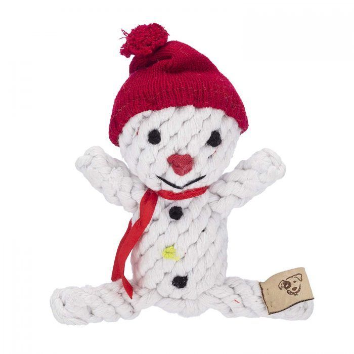 rope dog toy snowman